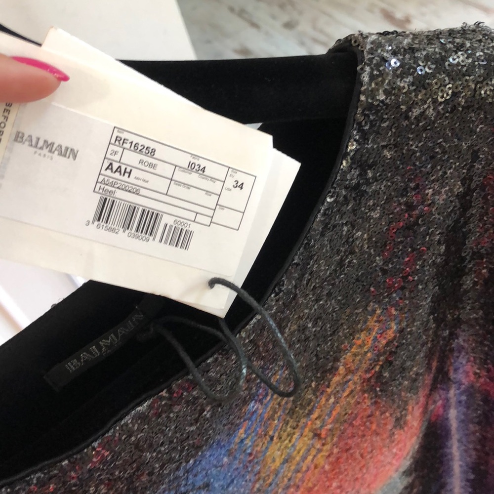 NWT-BALMAIN sequin dress - Picture 15 of 16